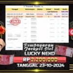 BUKTI JACKPOT SLOT LUCKY NEKO TERPERCAYA DI INDONESIA TGL 23-01-2025