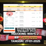 BUKTI JACKPOT SLOT MAHJONG WAYS 2 TERPERCAYA DI INDONESIA TGL 21-01-2025