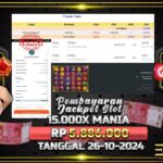 BUKTI JACKPOT SLOT 15000X MANIA  TERPERCAYA DI INDONESIA TGL 26-01-2025