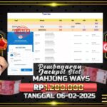 BUKTI JACKPOT SLOT MAHJONG WAYS TERPERCAYA DI INDONESIA TGL 06-02-2025