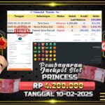 BUKTI JACKPOT SLOT STARLIGHT PRINCES  TERPERCAYA DI INDONESIA TGL 10-02-2025