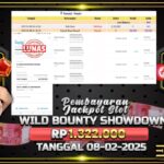 BUKTI JACKPOT SLOT WILD BOUNTY SHOWDOWN TERPERCAYA DI INDONESIA TGL 08-02-2025