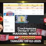 BUKTI JACKPOT SLOT MAHJONG WINS 3 TERPERCAYA DI INDONESIA TGL 09-02-2025