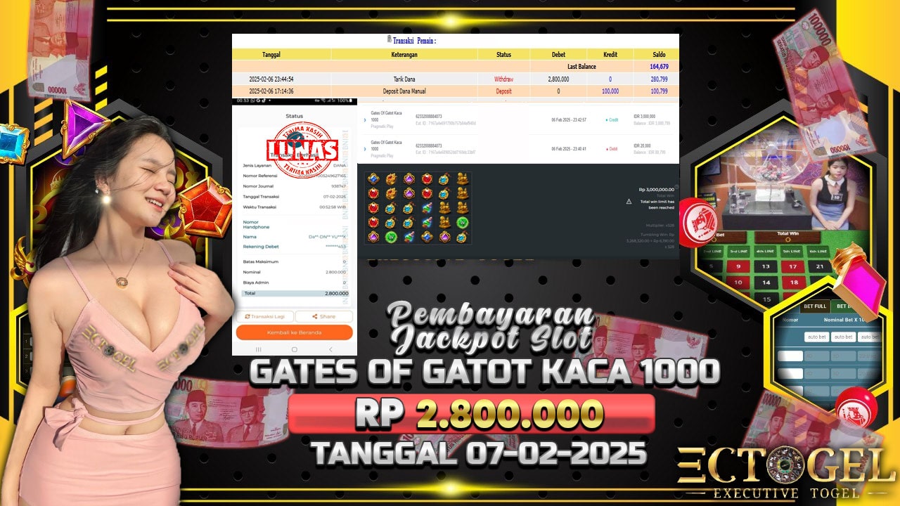 BUKTI JACKPOT SLOT GATES OF GATOT KACA 1000 TERPERCAYA DI INDONESIA TGL 07-02-2025