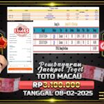 BUKTI JACKPOT TOGEL TOTO MACAU TERPERCAYA DI INDONESIA TGL 08-02-2025