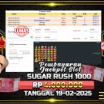 BUKTI JACKPOT SLOT SUGAR RUSH 1000 TERPERCAYA DI INDONESIA TGL 19-02-2025