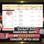 BUKTI JACKPOT SLOT MAHJONG WAYS TERPERCAYA DI INDONESIA TGL 26-02-2025